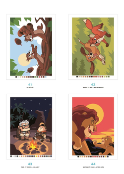 Раскраска по номерам Coloriages mysteres Disney - Saisons, 128стр.