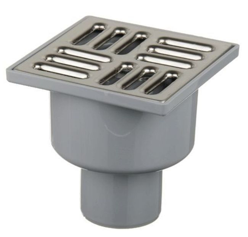 Трап TА5202  верт. спуском 50, нерж. реш. 100х100 (АНИ пласт)