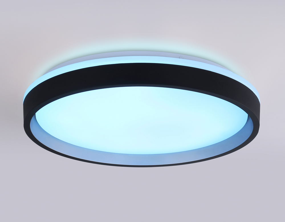 FZ610 BK/GD черный/золото IP20 66W 3000K-6500K+RGB D490*85 (ПДУ ИК)