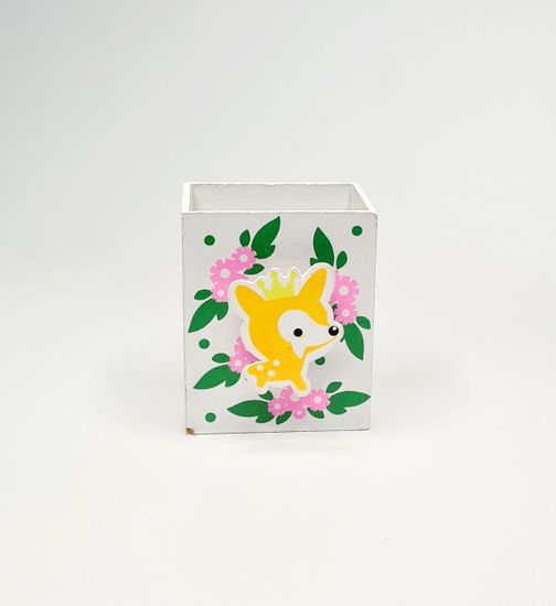 Подставка для ручек из дерева, замок