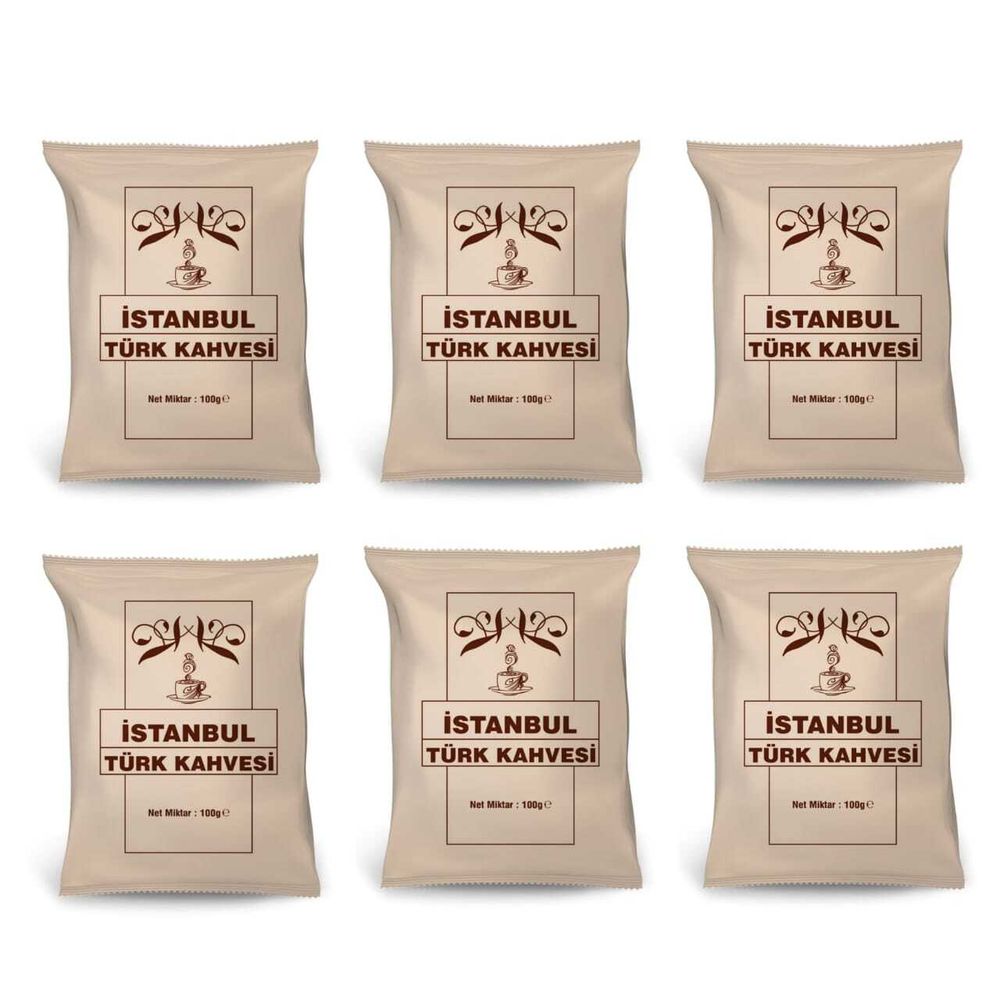 Кофе молотый İstanbul Türk Kahvesi, мягкая упаковка, 100 гр, 6 шт