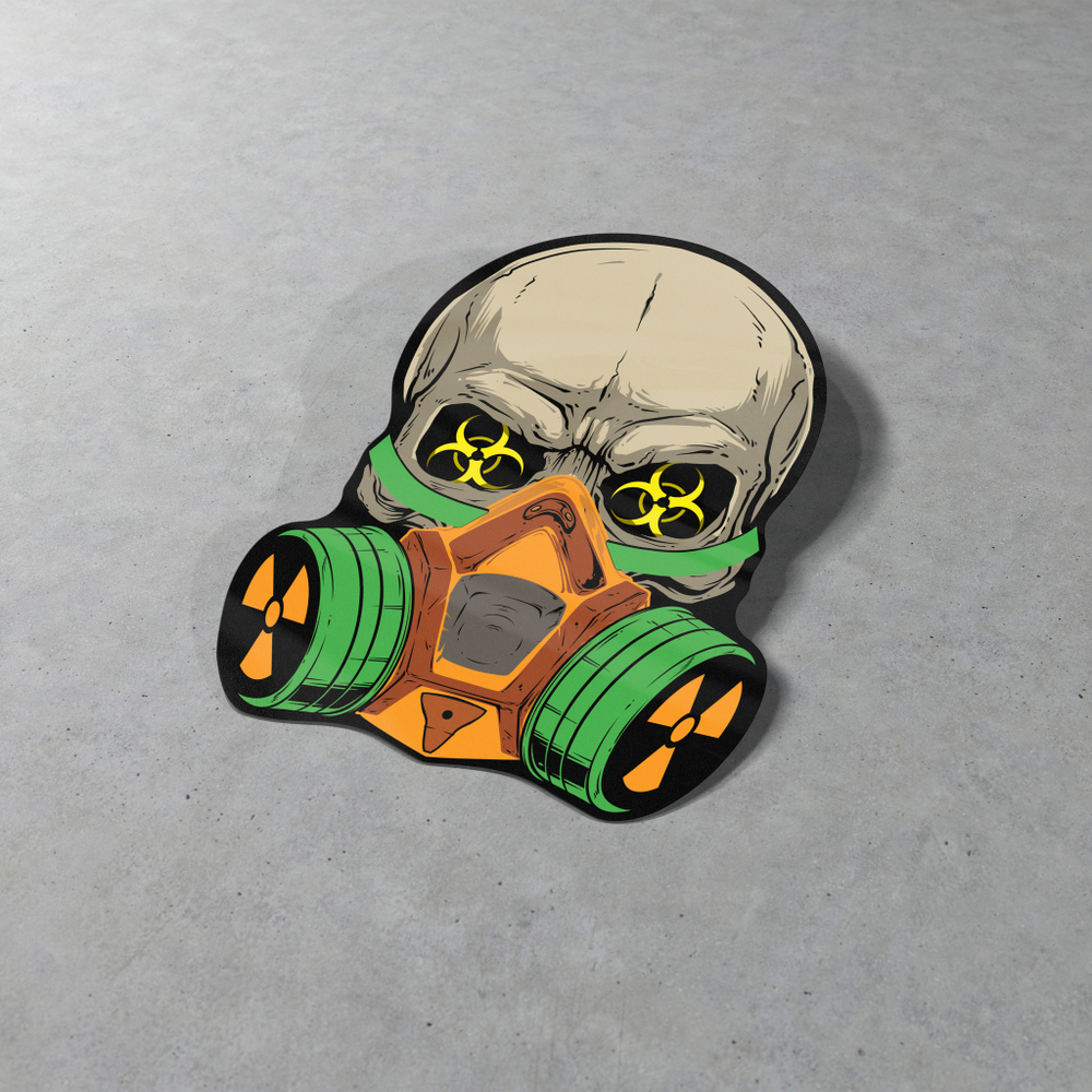 Стикеры Biohazard Mask. Наклейки сталкер, противогаз, biohazard area, fallout.