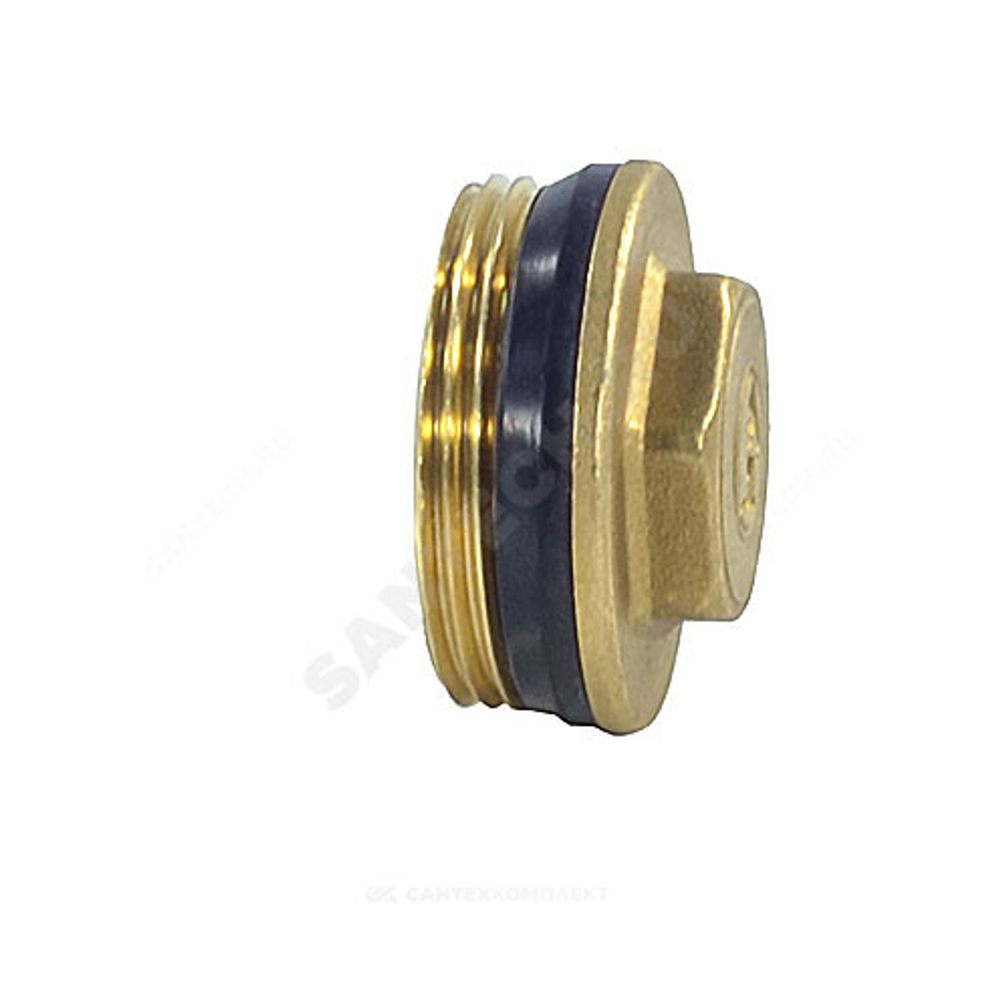 Пробка латунь 3/4" НР с герметичной прокладкой для коллектора R592D Giacomini R592DY004
