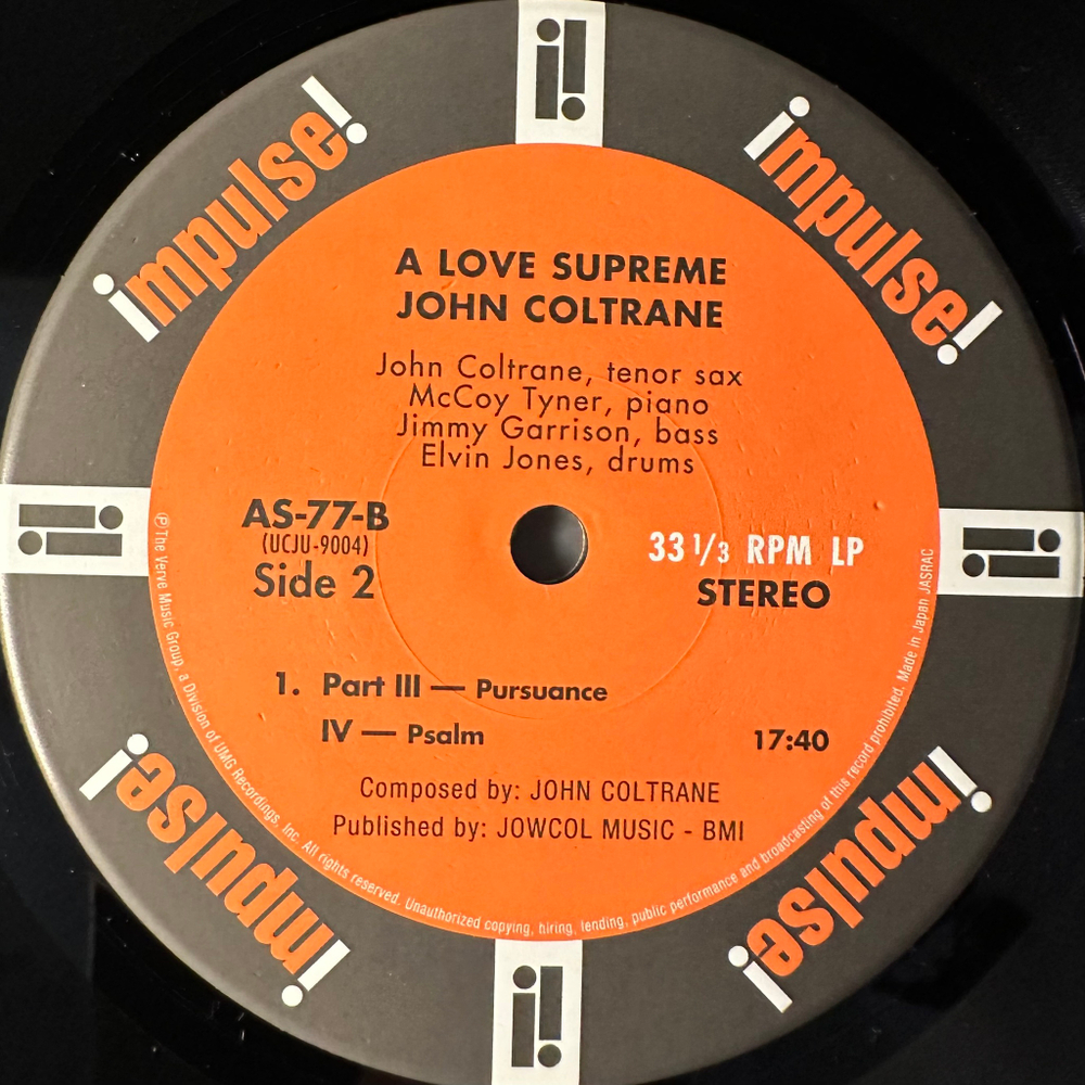 John Coltrane ‎– A Love Supreme (Япония 2004г.)