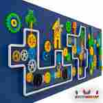 Интерактивная стена «Робомеханика», с подвижными шестерёнками