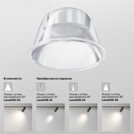 Трековый однофазный светодиодный светильник диммируемый Maytoni Unity Focus LED TR021-1-12B3K-W-D-B