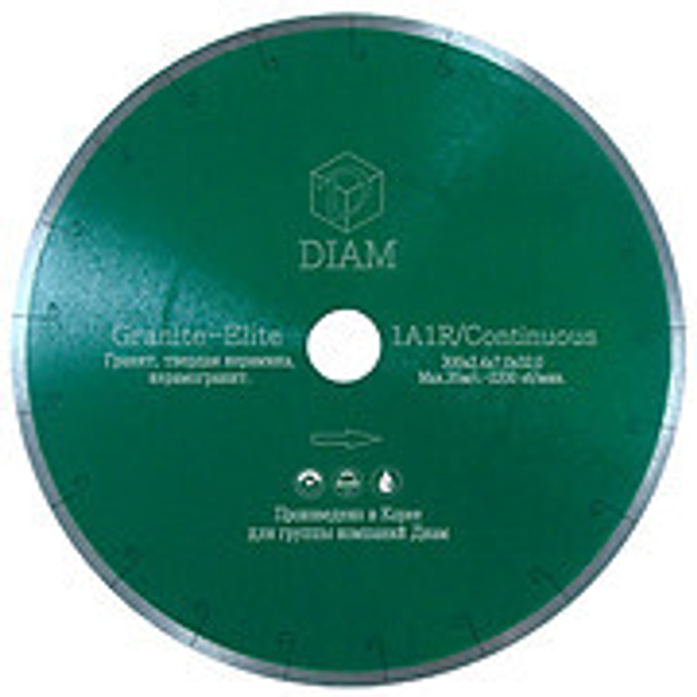 Диск алмазный DIAM 1A1R GRANITE-ELITE 300*25.4 мм сплошной