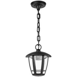 Садово-парковый светильник ЭРА ДСУ 07-8-002 Марсель 1 черный 6 гранный подвесной IP44 светодиодный 8Вт 3000K