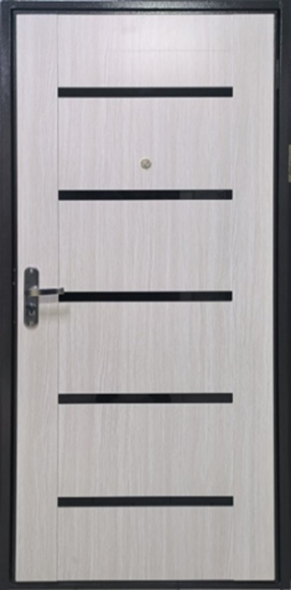 Входная дверь Мастино Slim ECO Lakobel Black: Размер 2050/860-960, открывание ЛЕВОЕ