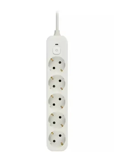 Сетевой фильтр Intro SFE515-W с базовой защитой с заземлением с выключателем 5 розеток 1,5м 10А белый / удлинитель сетевой 1.5м