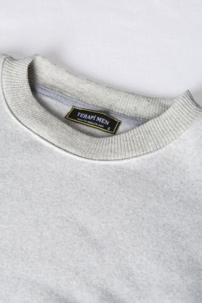 Жаккардовая унисекс серая толстовка с круглым вырезом и круглым вырезом с принтом Veaven, большие размеры, толстая, из трех нитей