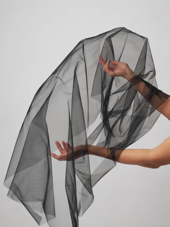 Бюстовая неэластичная сетка Lauma, арт.480, черный 170