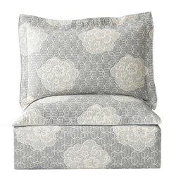 Покрывало 250х260 и 2 наволочки 50х70 Arya home Apollo серое