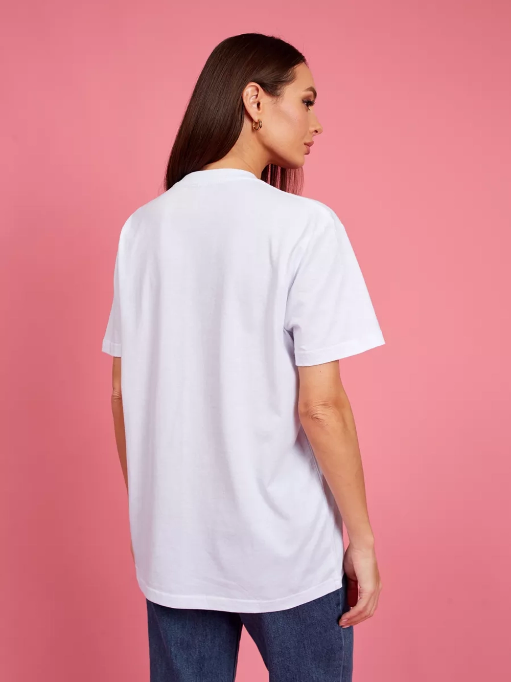 Модная футболка с принтом цветы оверсайз