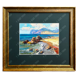 Поздеев И. А. (р. 1969) Крымский берег. Картон, масло. Крым, 2020 г.