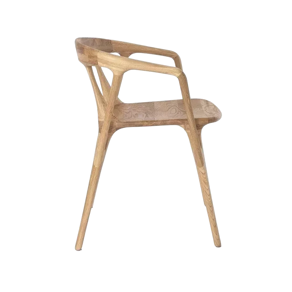 Стул из массива дуба Picasso c мягким элементом (натур.кожа)