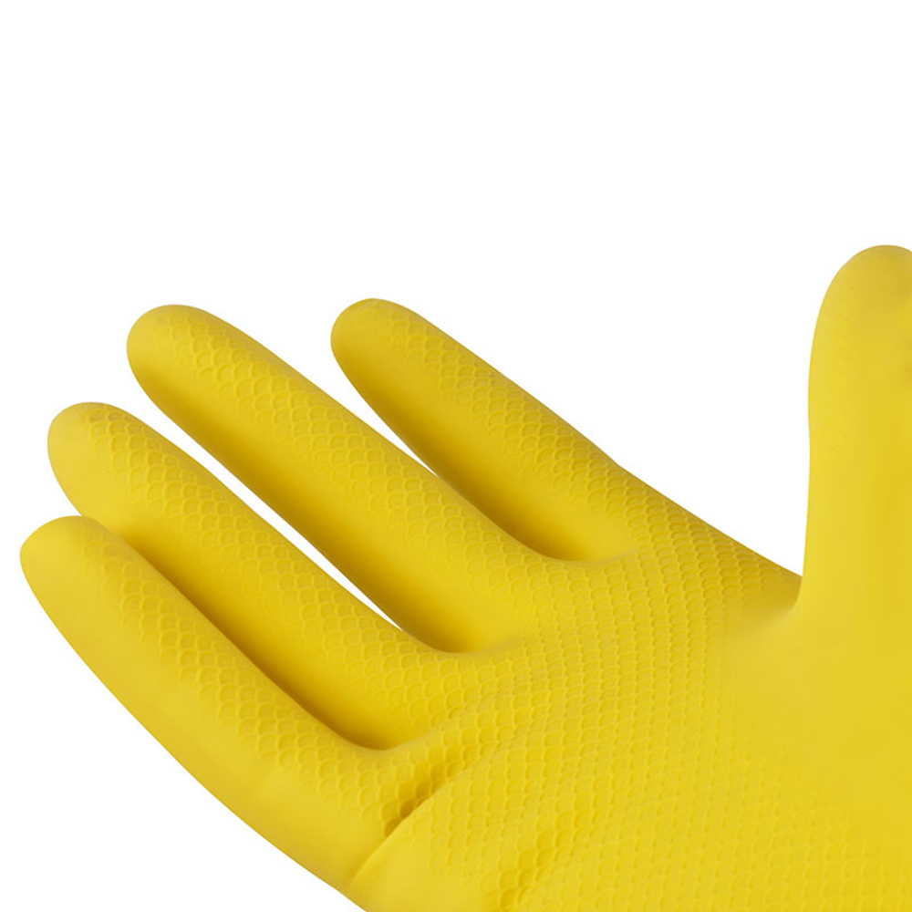 Перчатки резиновые OfficeClean, желтые, размер L