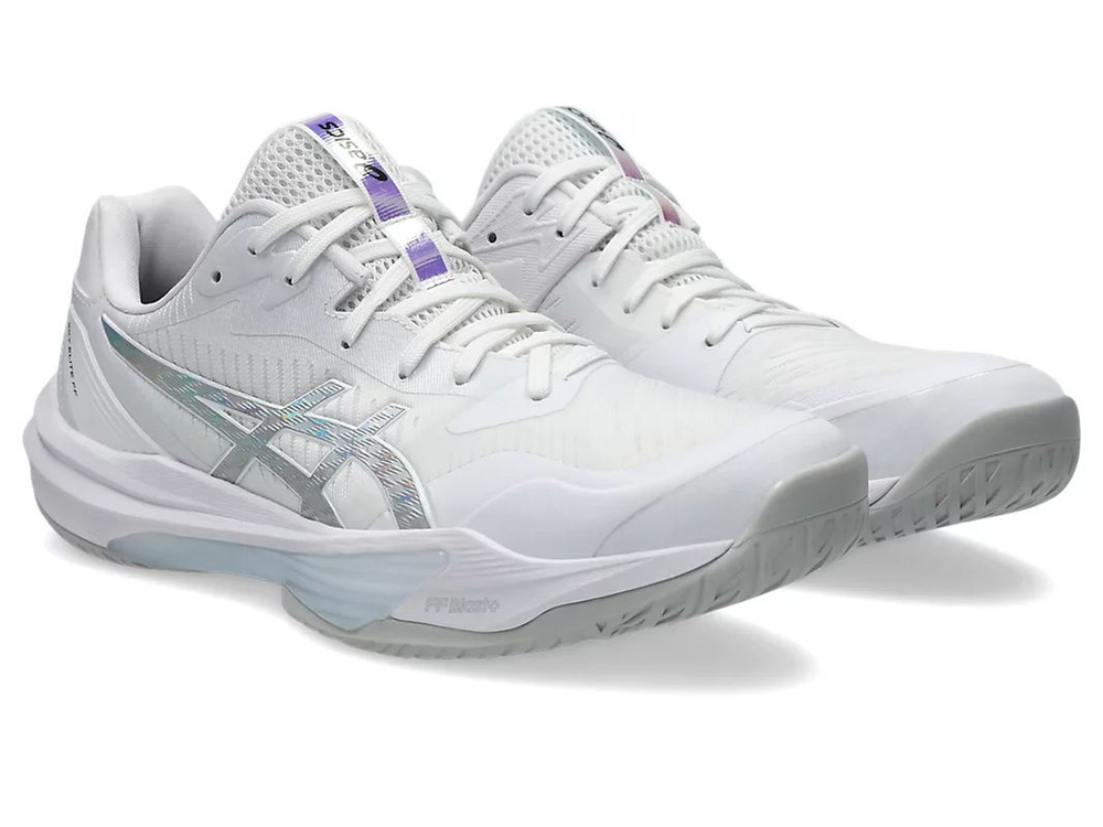 Женские кроссовки для бадминтона/сквоша Asics Sky Elite FF 3 - white/pure silver