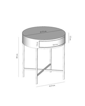 Прикроватная тумба "Айрин" gray