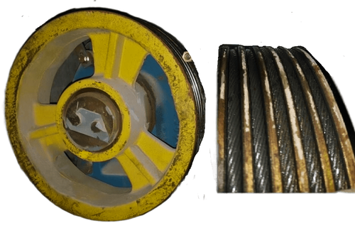 Канатоведущий шкив D=340 мм,6 ручьев, канат 8 мм