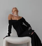 Колье под серебро двойное