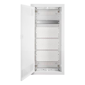 Щит встраиваемый мультимедийный 48 (1 рейка + 3 пласт.м.п.) с металлической дверцей Schrack Technik BK085734-K