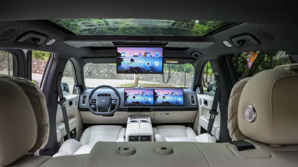 Монитор потолочный моторизированный для Lixiang L6 - ERGO ER15LX с экраном 15.6” (1920х1080 FullHD, Android, 3+32Gb) черный