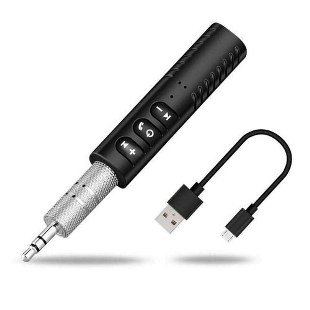 Адаптер-ресивер в магнитолу Bluetooth AUX, черный (KPR)