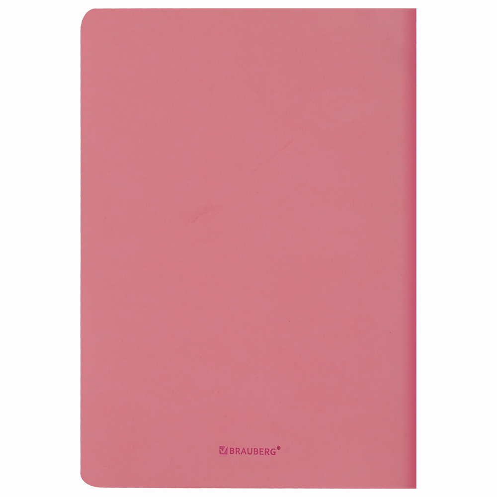 Тетрадь 60 л. в линию обложка кожзам SoftTouch сшивка B5 (179х250мм) красный BRAUBERG RAINBOW (2 штуки в упаковке)