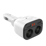 Автомобильный адаптер питания HOCO Z28 LCD 2USB 3.1A (белый)