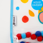 6486197 Нагрудник детский непромокаемый «Крошка - помпошка» (с помпошками), МИКС