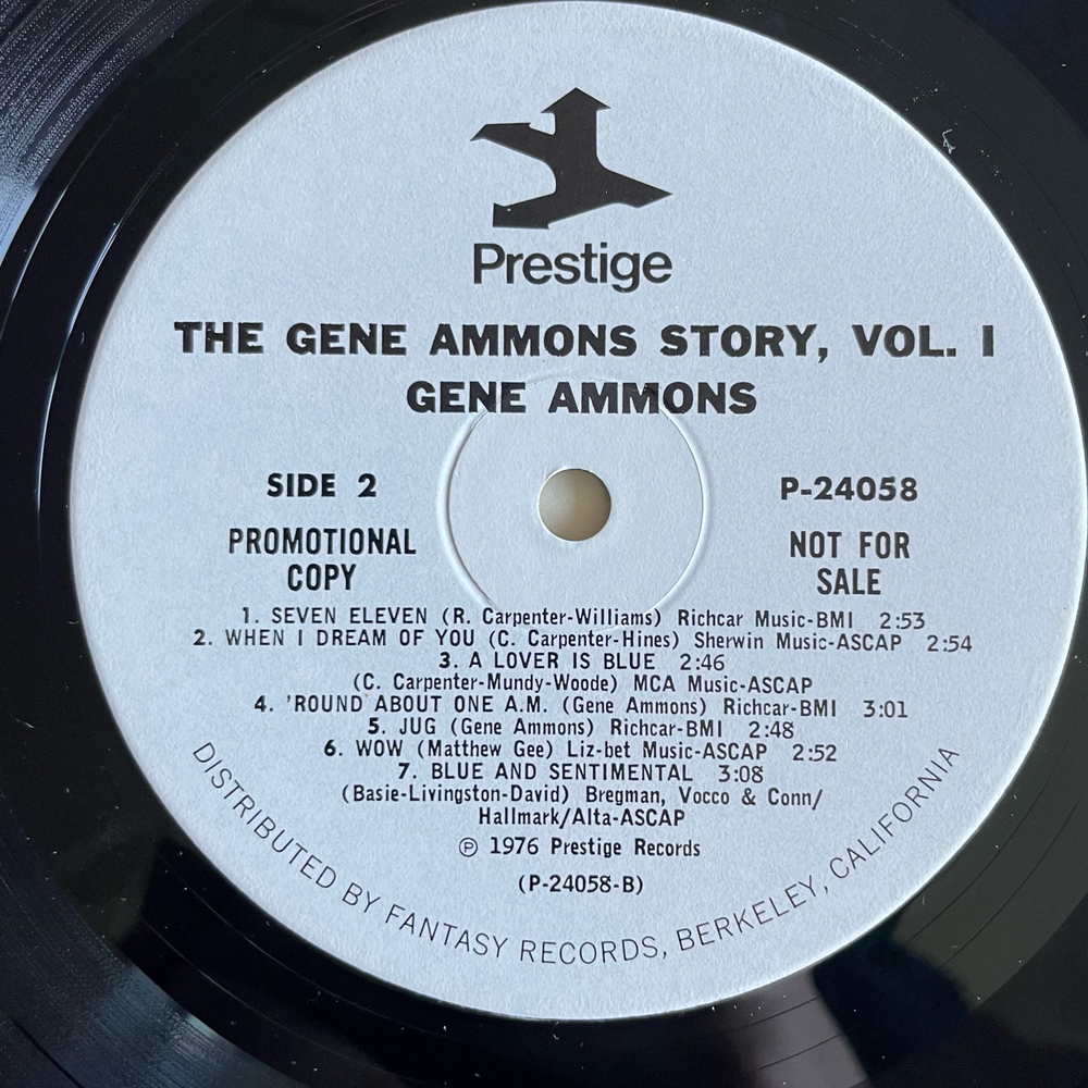 Винтажная виниловая пластинка LP Gene Ammons The Gene Ammons Story: The 78 Era (США 1976) (Промо)