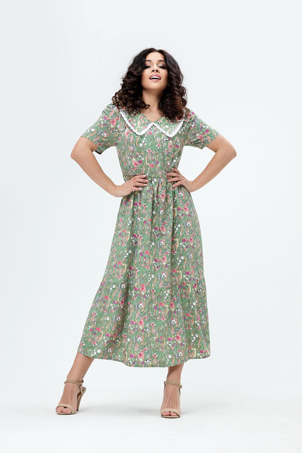 Платье Эвелина (44-52) Serenada мята (Акция)