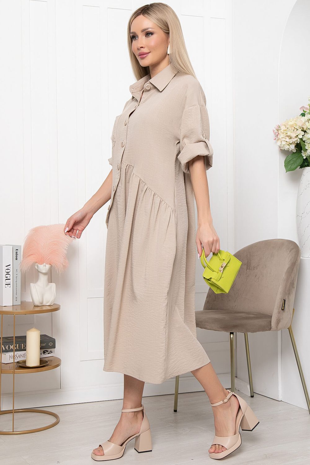 Платье "Индира" (беж) НЬЮ П5940 LT Collection (Акция)