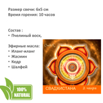 Чакровые свечи, с эфирными масла, из пчелиного воска, 6х5 см, набор