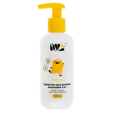 Nlka Для детей Средство для купания 3в1 (возраст 0+) 195мл