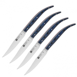Набор стейковых ножей 4 пр. с рукояткой из голубой микарты, Steak, Zwilling в интернет-магазине качественной посуды Этикет