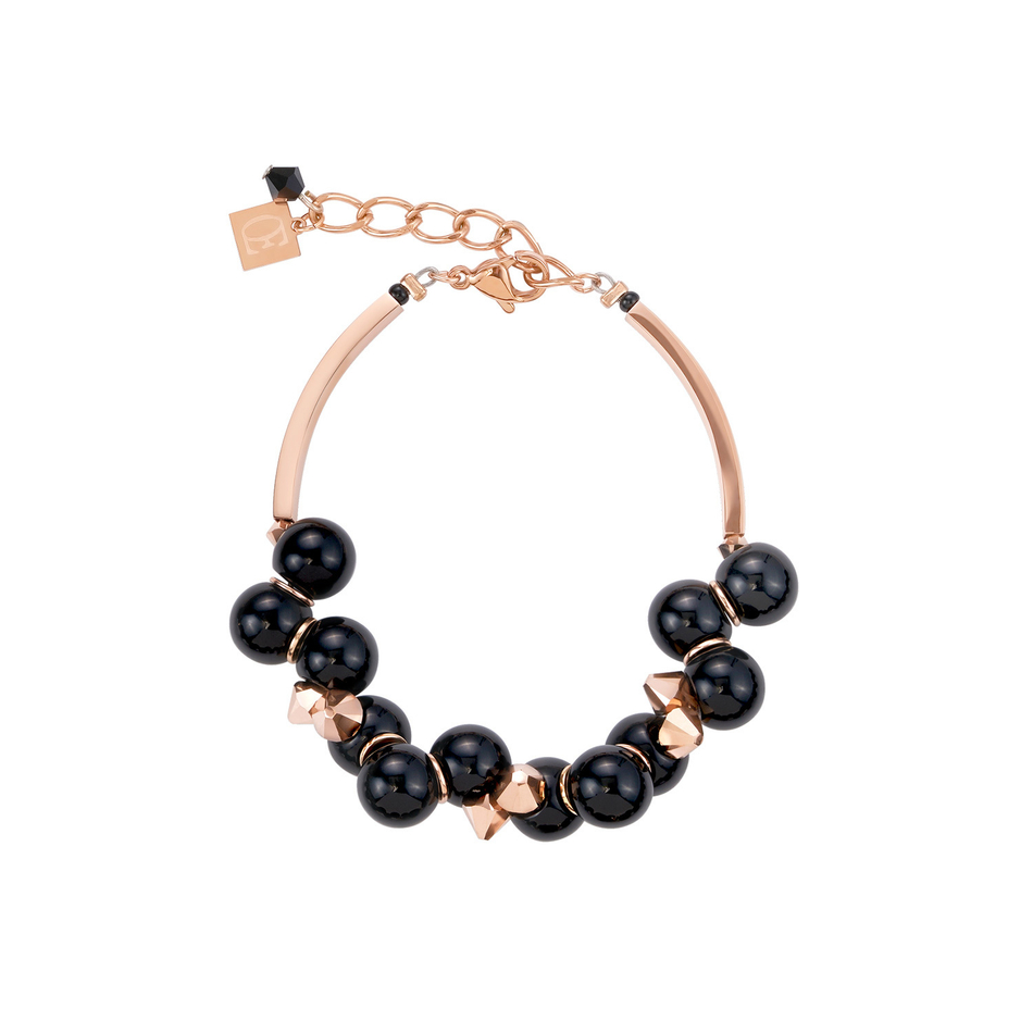 Браслет Coeur de Lion Black 4937/30-1300 цвет чёрный, золотой