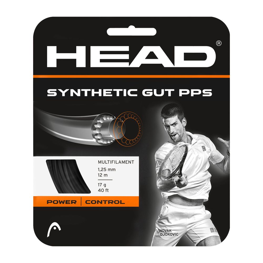 Струны теннисные HEAD Synthetic Gut PPS String Set 12m - Black