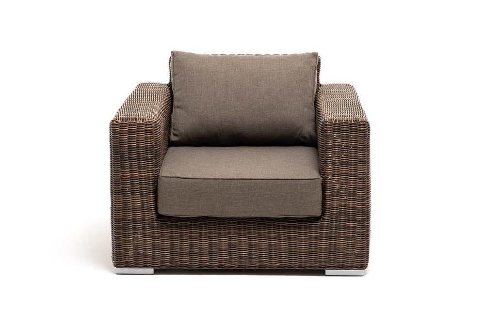 "Барселона" лаунж-зона из искусственного ротанга, цвет коричневый