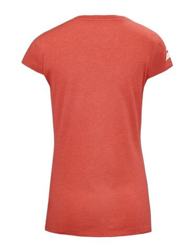 Женская теннисная футболка Babolat Exercise Stripes Tee W - poppy red heather