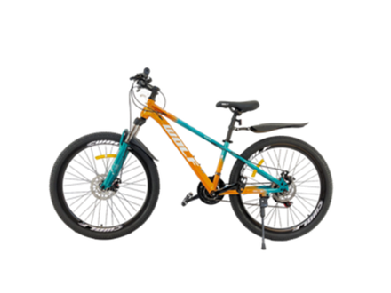 Велосипед Wolf Kuqi 26" (Shimano, стальная рама, диск. тормоз) Сине-оранжевый