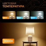 Лампочка светодиодная Е27 Шар G125 22W теплый свет 3000К Gauss Black