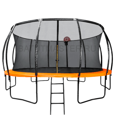 Каркасный батут с баскетбольным кольцом и лестницей, диаметр 8 фт