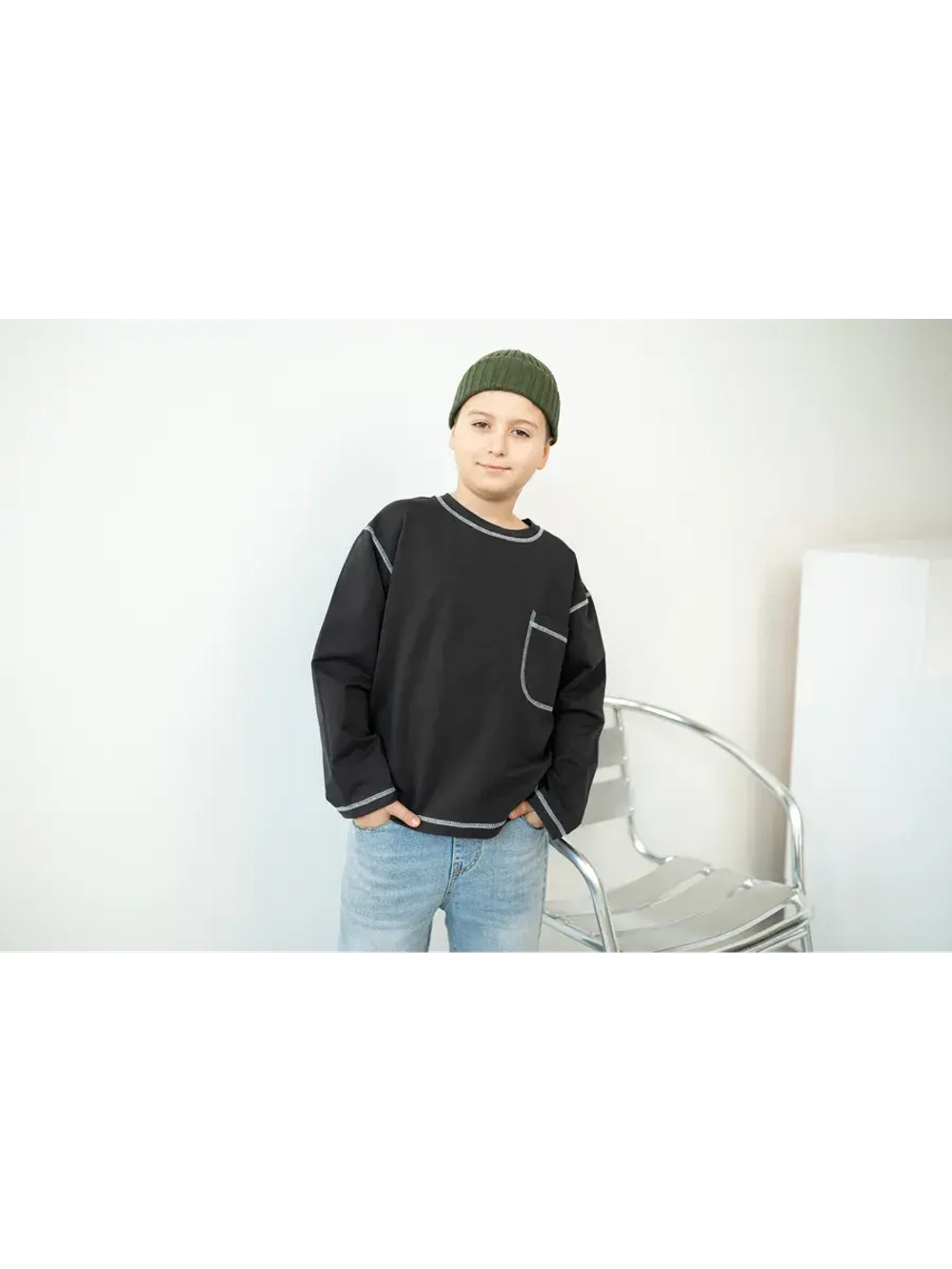 Детский лонгслив оверсайз