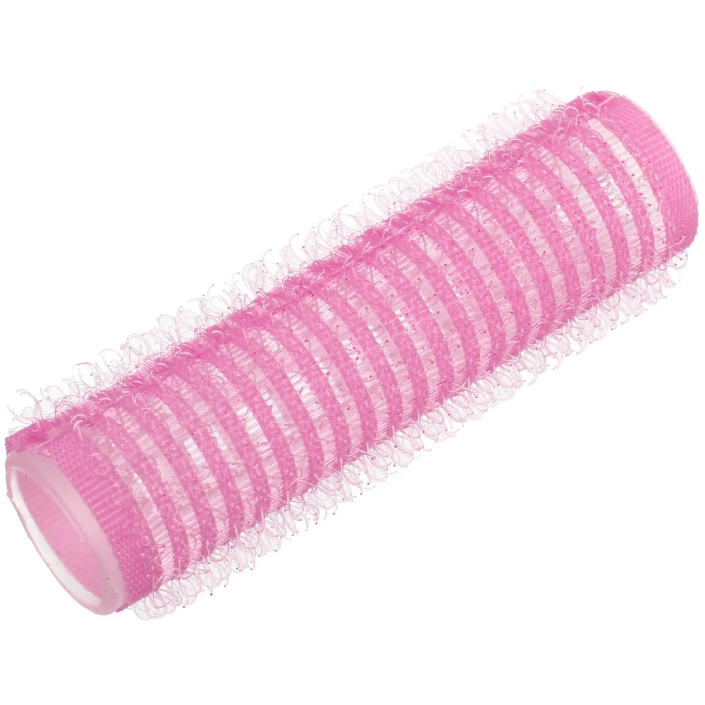 Бигуди липучки, 6шт., однотонные, цвет розовый, d-1.5см