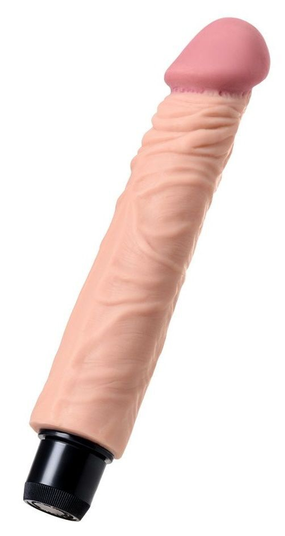 Телесный реалистичный мультискоростной вибратор - 22,5 см. (Цвет: телесный)
