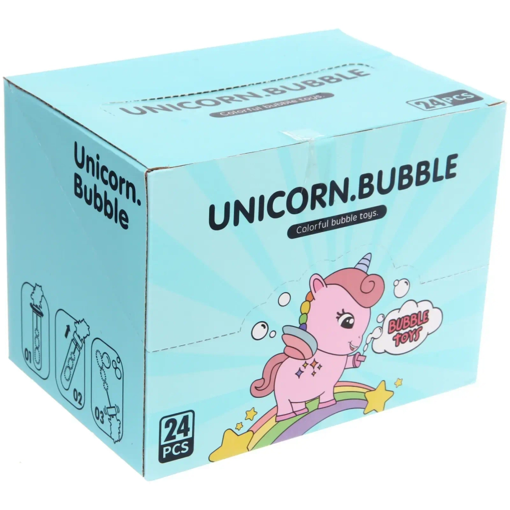 Мыльные пузыри «Единорожек», 14 см, 40мл, цвет микс