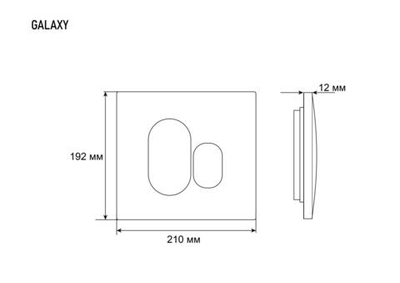 Клавиша смыва Grossman Galaxy 800.Т1.01.110.110 хром матовый