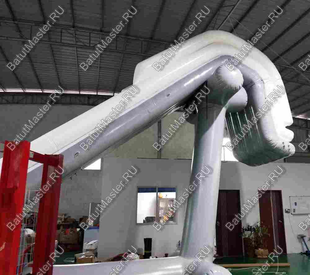 Надувная водная горка на надувной опоре «Универсальная», 7,5*2*4,5 м